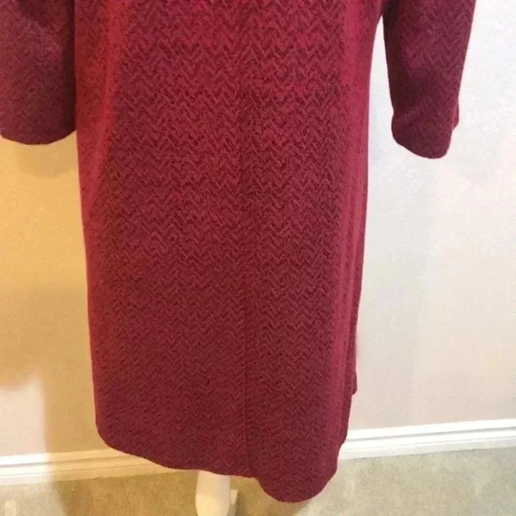 Perceptions New York Cowl Neck Tunic Dress with 3/4 Sleeves and Front Pockets-PL - Picture 8 of 10